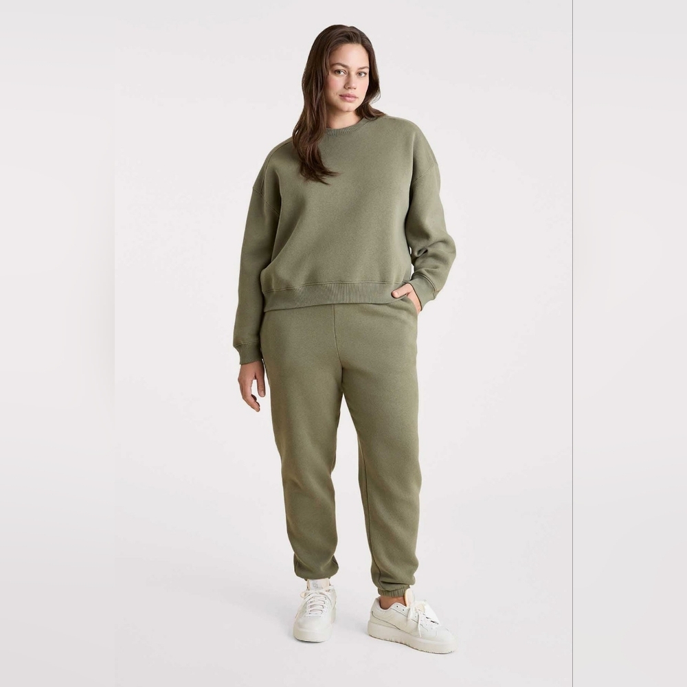 Nuuds Classic Sweatpants Olive Green Leisure Cozy Loungewear XS Extra Small
